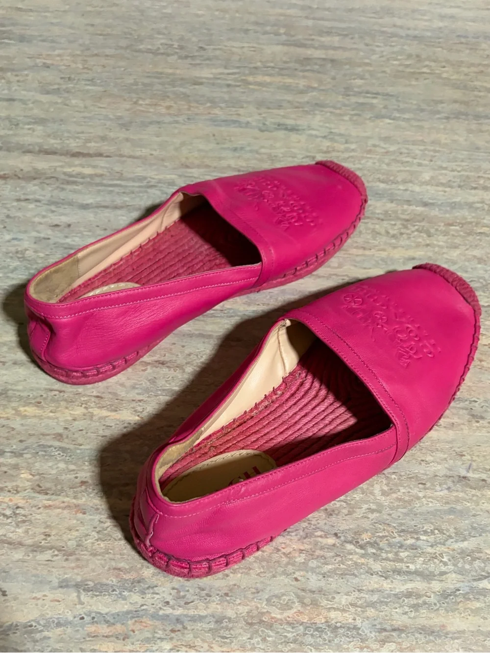Coach Hot Pink Leather Espadrilles